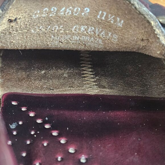 GH Bass & Co Men’s Size 11.5M Burgundy Leather Fringe Buckle Loafers Shoes - Picture 10 of 11